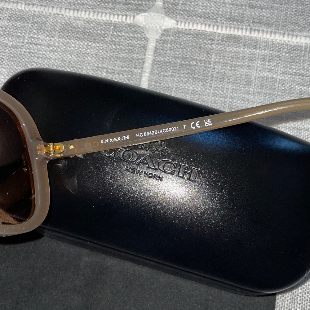Coach Women's Taupe Frame Sunglasses with Brown Lenses - Picture 4 of 5